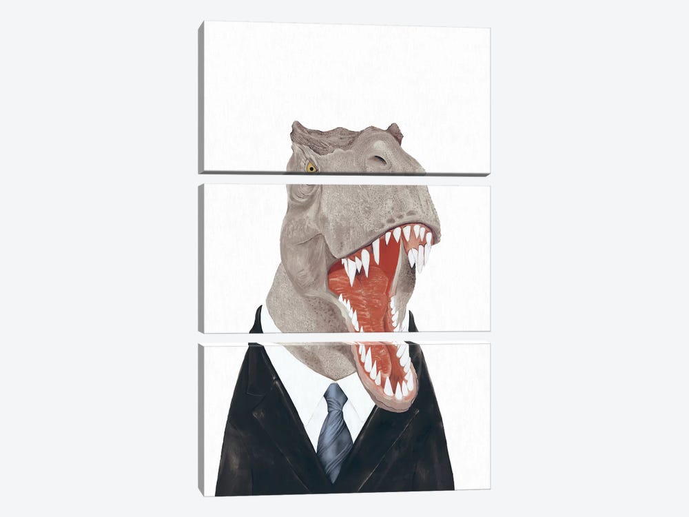 Tyrannosaurus Rex by Animal Crew 3-piece Art Print