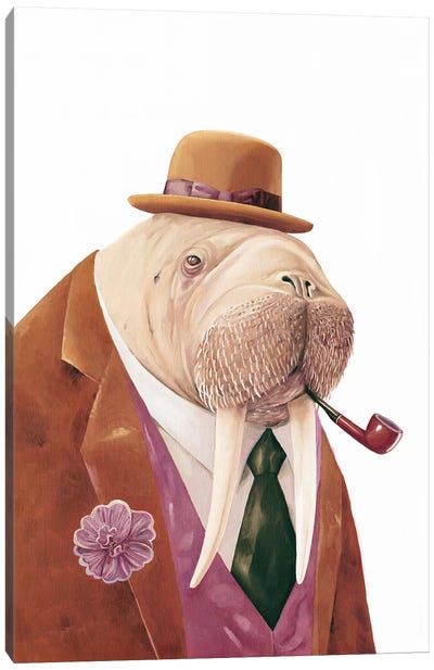 Walrus Canvas Art Print - Animal Crew