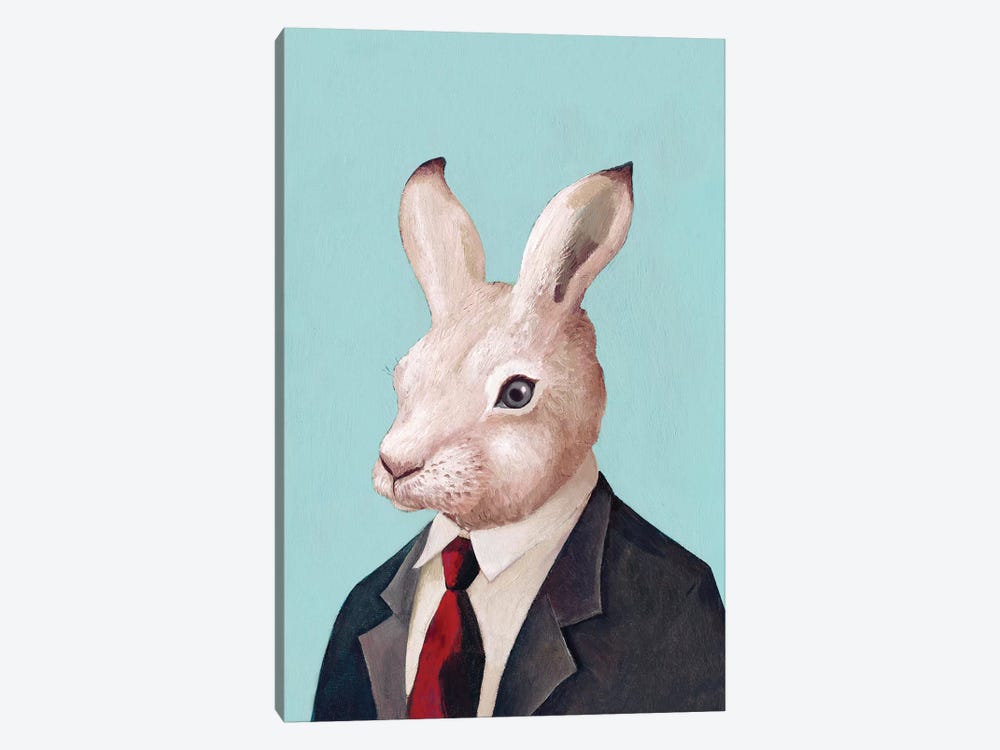 White Rabbit by Animal Crew 1-piece Canvas Print