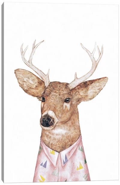 White-Tailed Deer Canvas Art Print - Animal Crew