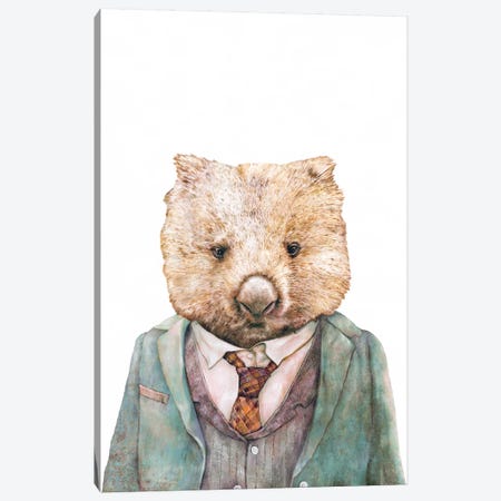 Wombat Canvas Print #ACR59} by Animal Crew Canvas Wall Art