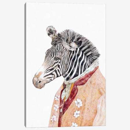 Zebra Canvas Print #ACR60} by Animal Crew Canvas Print