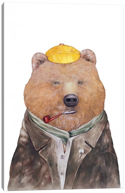 Brown Bear Canvas Art Print - Animal Crew