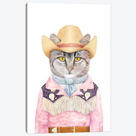 Country Cat Canvas Print #ACR7} by Animal Crew Canvas Print
