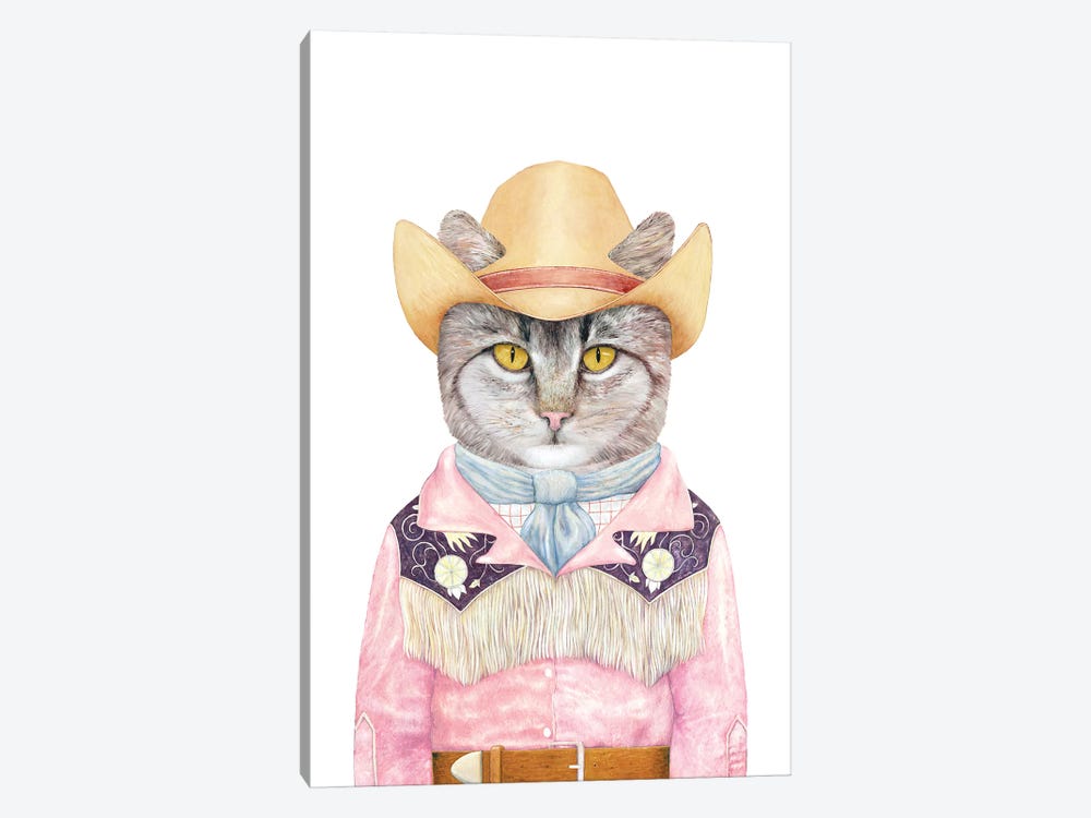 Country Cat by Animal Crew 1-piece Canvas Art