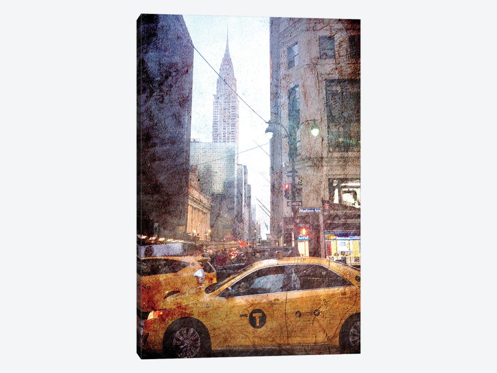 Rainy Madison Avenue by Acosta 1-piece Canvas Print