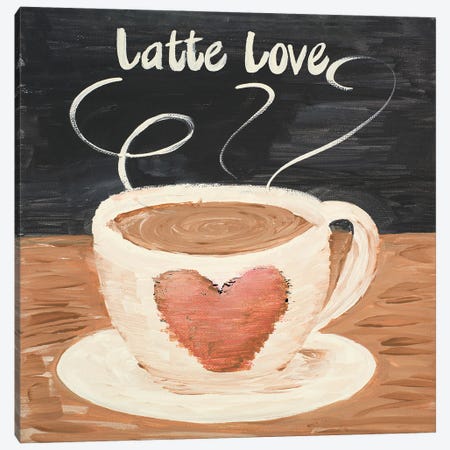 Latte Love Square Canvas Print #ACT28} by Acosta Canvas Art Print
