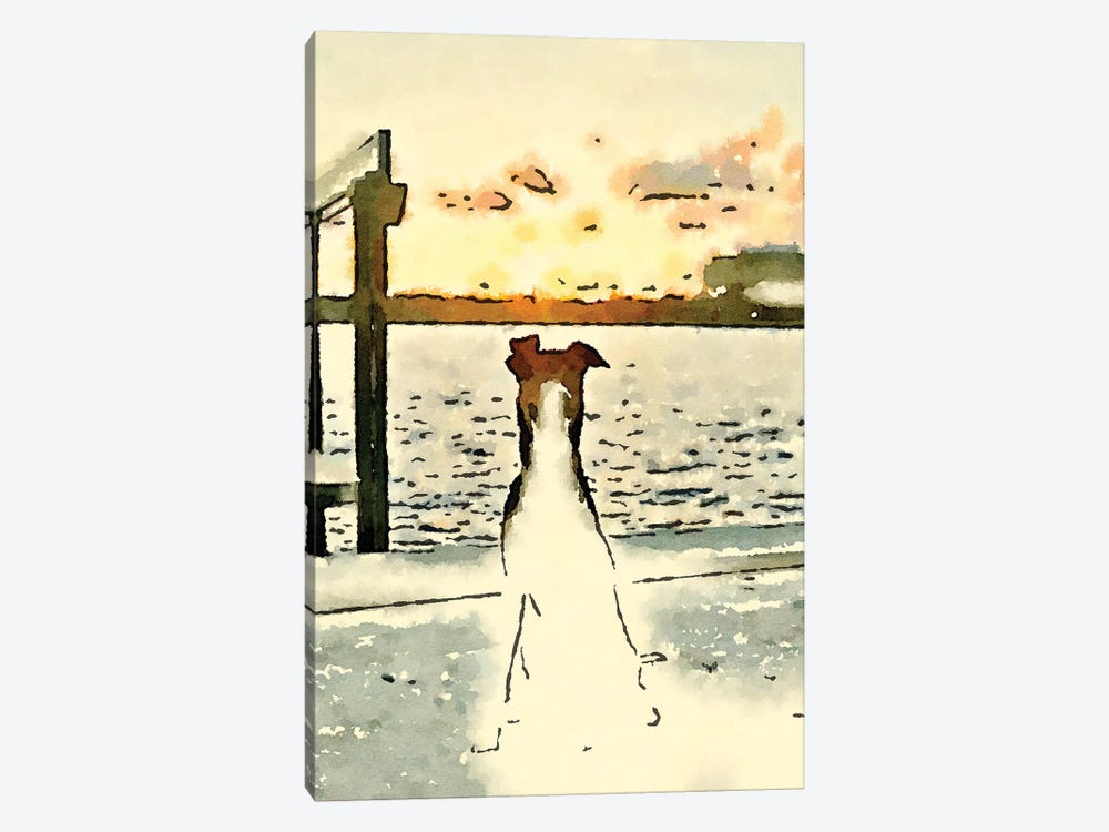 Paws At Sunset by Acosta 1-piece Canvas Wall Art
