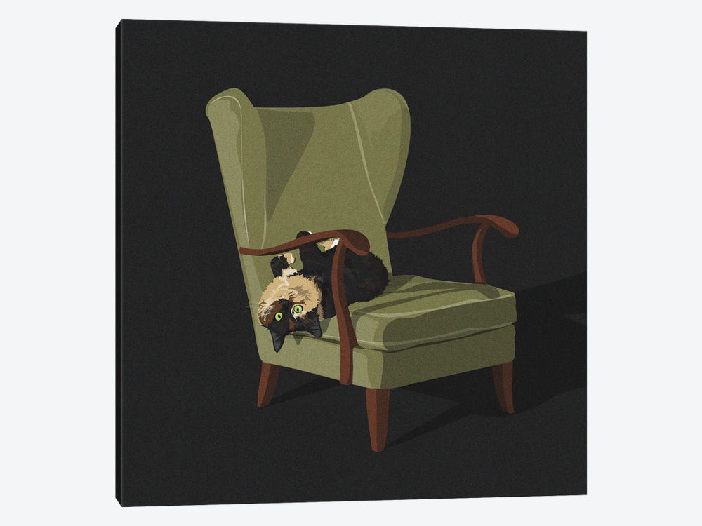 Cats In Chairs V by Artcatillustrated 1-piece Art Print