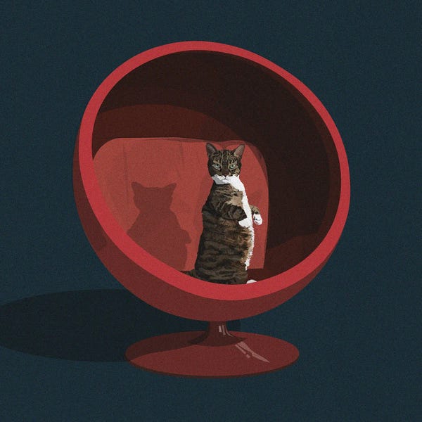 Office Humor: Cats In Chairs VI by ArtCatIllustrated