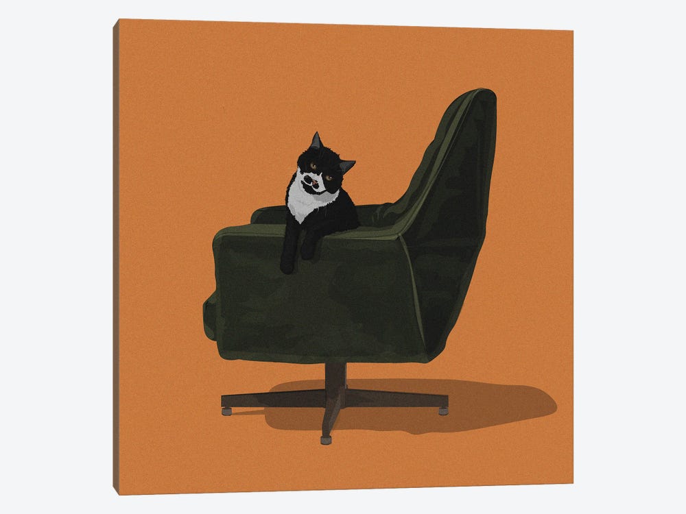 Cats In Chairs IX by Artcatillustrated 1-piece Art Print