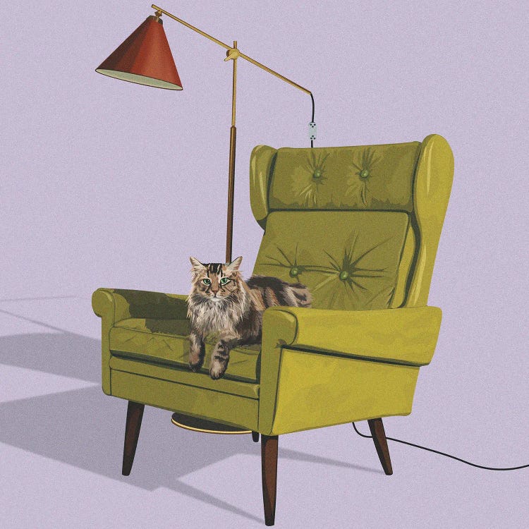 Cats In Fancy Chairs II