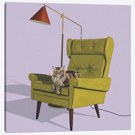 Cats In Fancy Chairs II Canvas Print #ACU22} by Artcatillustrated Canvas Art