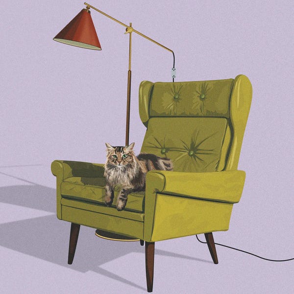 Office Humor: Cats In Fancy Chairs II by ArtCatIllustrated