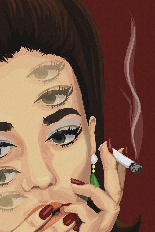 Eye Am Thinking by ArtCatIllustrated wall art