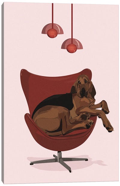 Phyllis Canvas Art Print - Bloodhounds