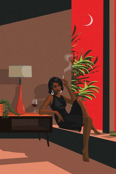 Vicarious Glimpses: Sunset Cigarette by ArtCatIllustrated