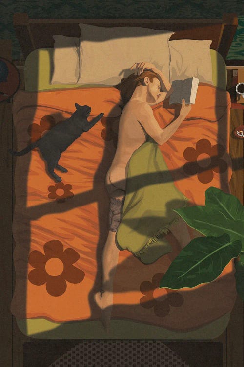 Sunday by ArtCatIllustrated wall art