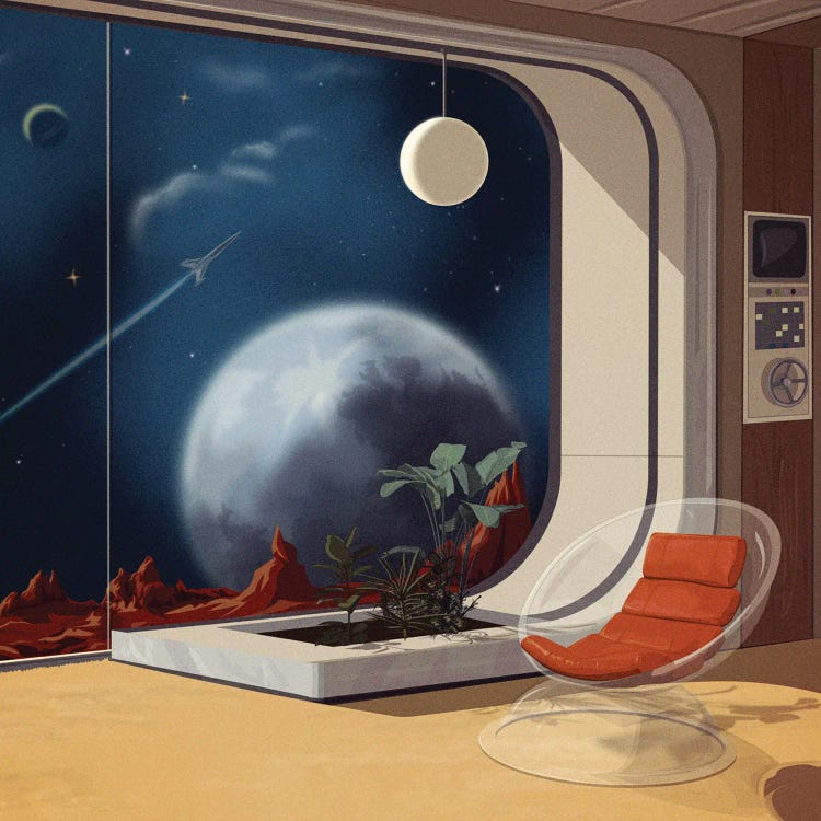 A View From Space by ArtCatIllustrated wall art