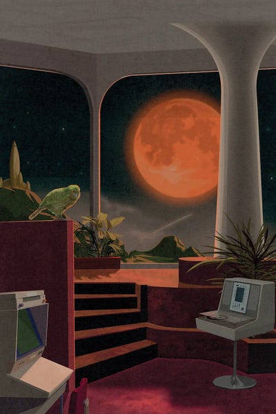 Sci-Fi Planets: Kakapo's Nest by ArtCatIllustrated