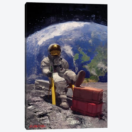 Relaxing On The Moon I Canvas Print #ACX19} by Andreas Claussen Canvas Wall Art