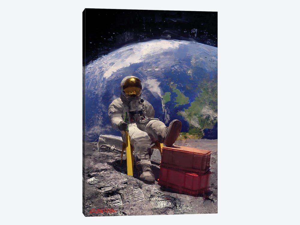 Relaxing On The Moon I by Andreas Claussen 1-piece Canvas Art