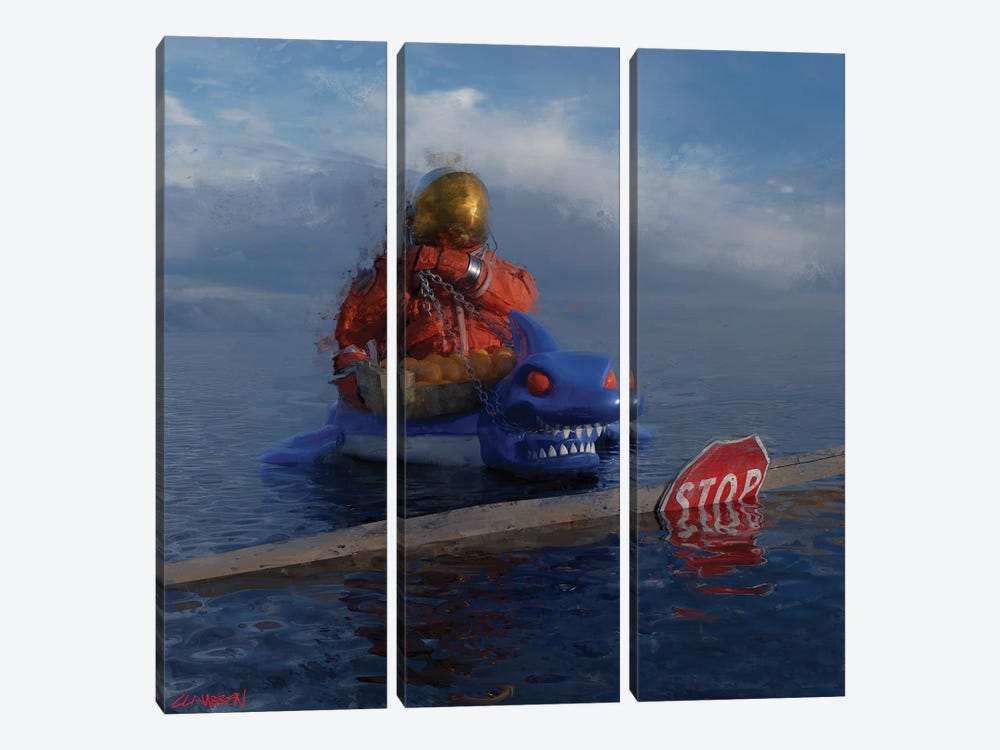 Stop by Andreas Claussen 3-piece Canvas Art Print