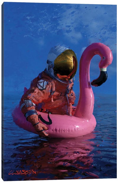 Ready For The Flood Canvas Art Print - Astronaut Art