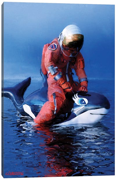 Free Willy Vaccinated Canvas Art Print - Andreas Claussen