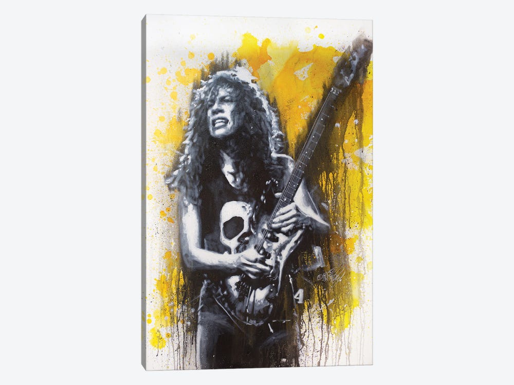 Metallica - Kirk Hammett In Yellow by Michael Andrew Law Cheuk Yui 1-piece Canvas Art Print