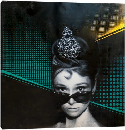 Audrey Hepburn - Holly Golightly Canvas Art Print - Sixties Nostalgia Art