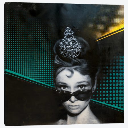 Audrey Hepburn - Holly Golightly Canvas Print #ACY19} by Michael Andrew Law Cheuk Yui Art Print