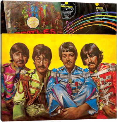 Beatles Sgt. Pepper's Lonely Hearts Club Band Canvas Art Print - Michael Andrew Law Cheuk Yui