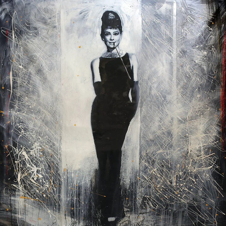 Audrey Hepburn Breakfast At Tiffany Painting Referencing Bud Fraker