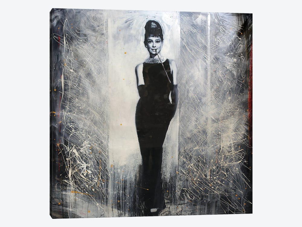 Audrey Hepburn Breakfast At Tiffany Painting Referencing Bud Fraker by Michael Andrew Law Cheuk Yui 1-piece Art Print