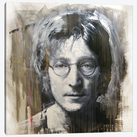 Study Of A John Lennon Photographed By Iain Macmillan Canvas Print #ACY26} by Michael Andrew Law Cheuk Yui Art Print