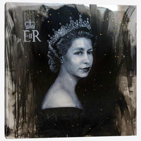 Study Of Queen Elizabeth II Photographed By Dorothy Wilding Canvas Print #ACY27} by Michael Andrew Law Cheuk Yui Canvas Print