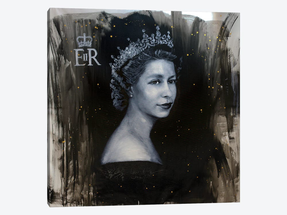 Study Of Queen Elizabeth II Photographed By Dorothy Wilding by Michael Andrew Law Cheuk Yui 1-piece Canvas Artwork