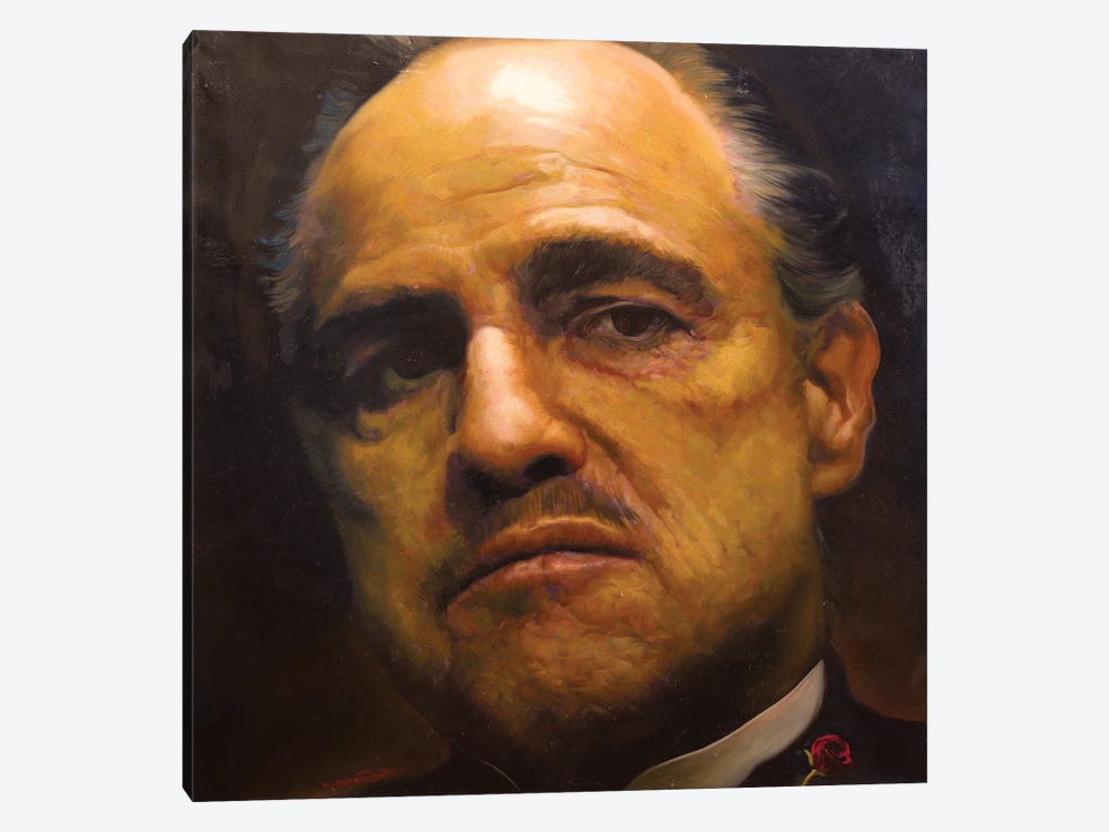 Marlon Brando As "The Godfather" Vito Corleone by Michael Andrew Law Cheuk Yui 1-piece Canvas Art