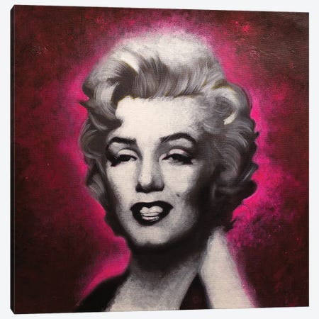 Andy Warhol's Marilyn Monroe In Pink Canvas Print #ACY47} by Michael Andrew Law Cheuk Yui Art Print