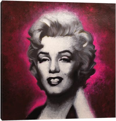 Andy Warhol's Marilyn Monroe In Pink Canvas Art Print - Michael Andrew Law Cheuk Yui