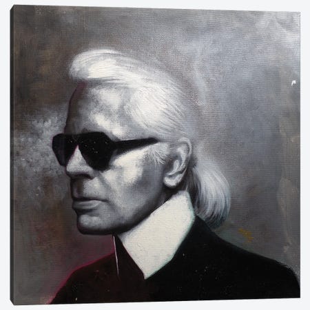 Karl Lagerfeld Of Chanel And Fendi Canvas Print #ACY48} by Michael Andrew Law Cheuk Yui Canvas Wall Art