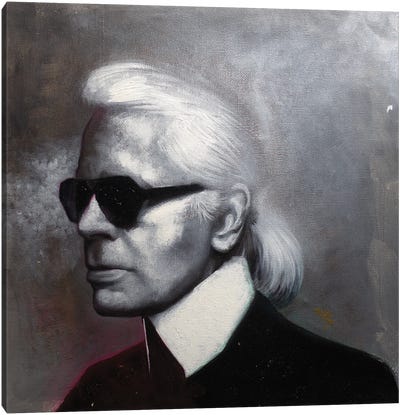 Karl Lagerfeld Of Chanel And Fendi Canvas Art Print - Michael Andrew Law Cheuk Yui