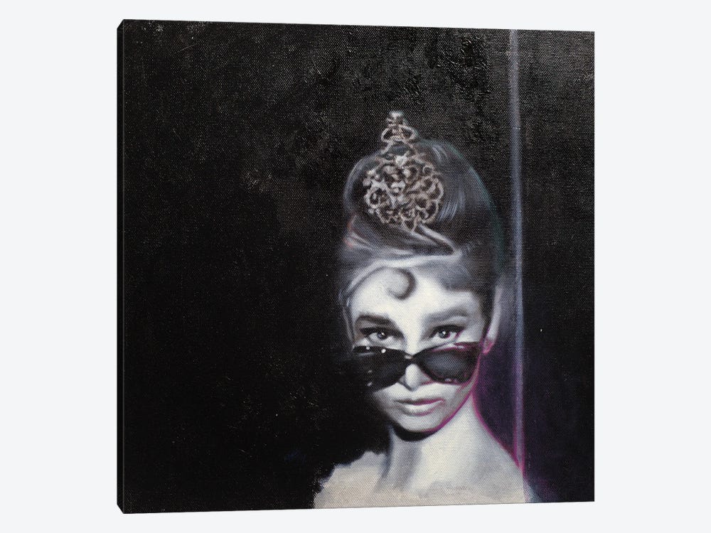 Audrey Hepburn Breakfast At Tiffany With Sunglasses by Michael Andrew Law Cheuk Yui 1-piece Canvas Art