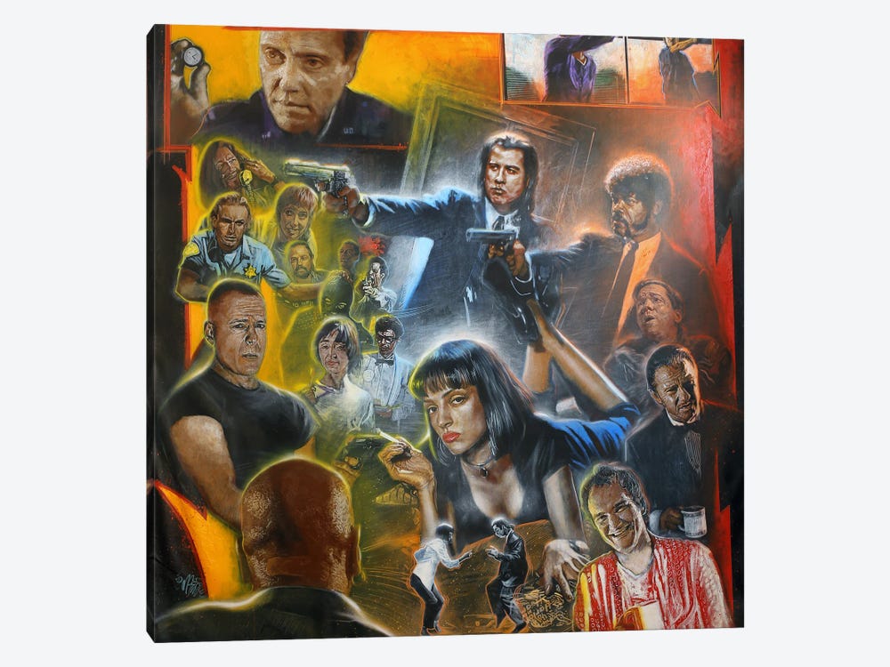 Pulp Fiction Collage by Michael Andrew Law Cheuk Yui 1-piece Art Print