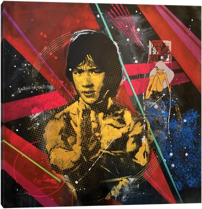 Kung Fu Hero Jackie Chan Canvas Art Print - Michael Andrew Law Cheuk Yui
