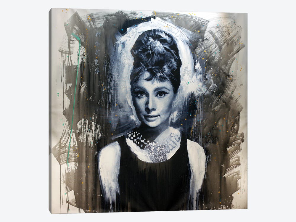 Audrey Hepburn Breakfast At Tiffany Painting Referencing Bud Fraker by Michael Andrew Law Cheuk Yui 1-piece Canvas Artwork