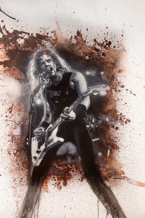 Metallica - James Hetfield Rock Star Guitarist by Michael Andrew Law Cheuk Yui wall art