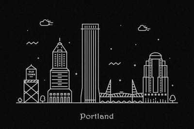 Portland by Ayse Deniz Akerman framed wall art