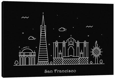 San Francisco Canvas Art Print - Ayse Deniz Akerman